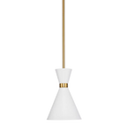 Oakley Pendant - White w Brass