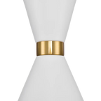 Oslo Pendant - White w Brass