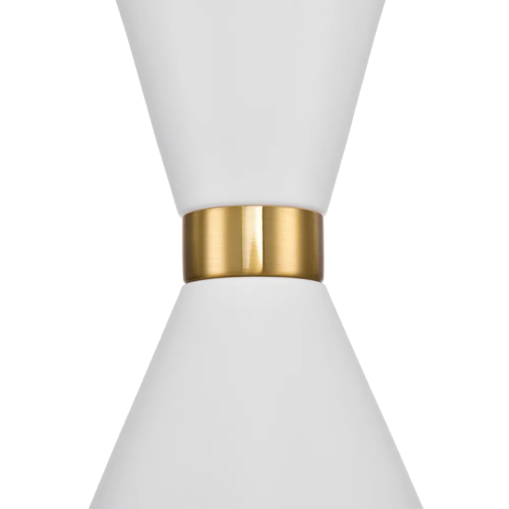 Oakley Pendant - White w Brass