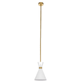 Oslo Pendant - White w Brass