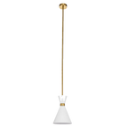 Oslo Pendant - White w Brass
