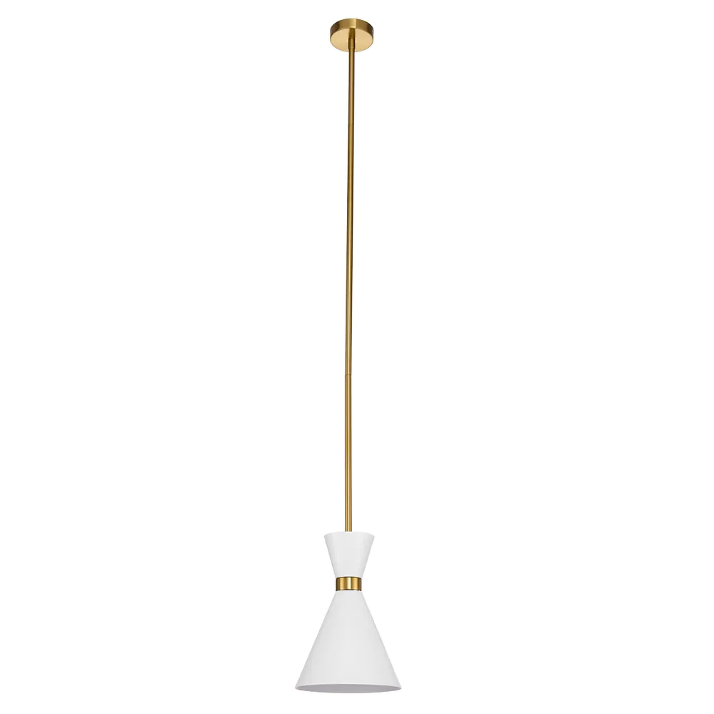 Oakley Pendant - White w Brass
