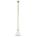 Oakley Pendant - White w Brass