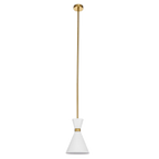 Oakley Pendant - White w Brass