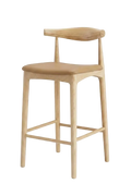 Hans Wegner Elbow Kitchen Stool 65cm - Natural Latte
