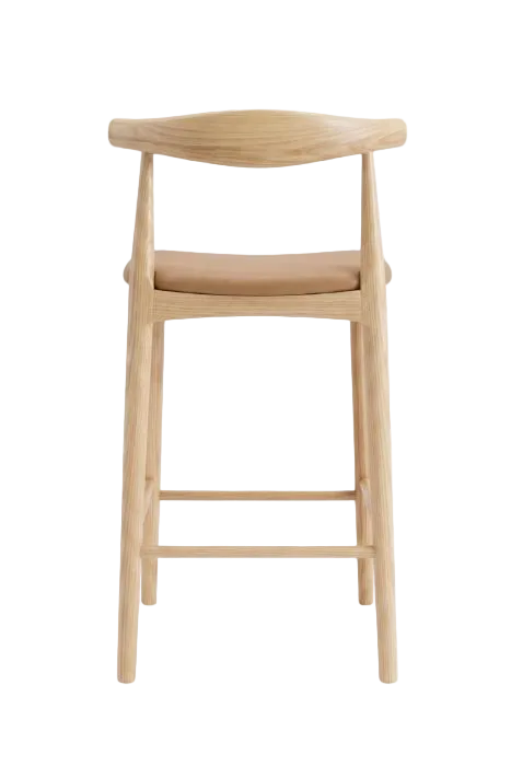 Hans Wegner Elbow Kitchen Stool 65cm - Natural Latte