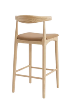 Hans Wegner Elbow Kitchen Stool 65cm - Natural Latte
