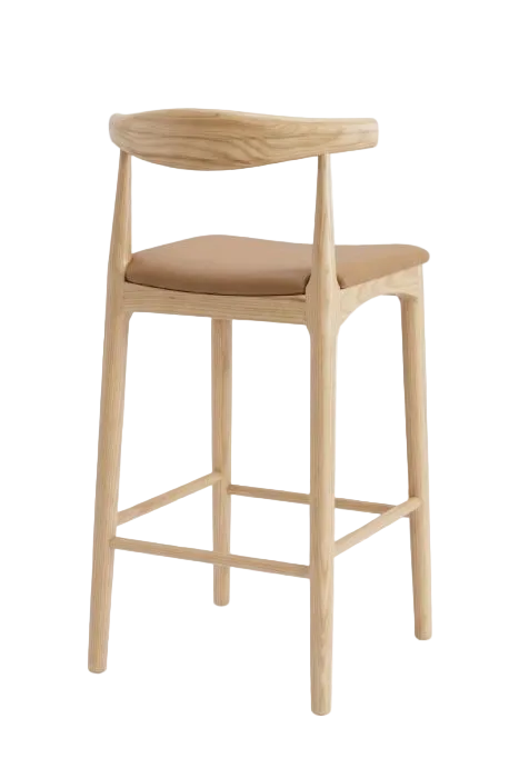 Hans Wegner Elbow Kitchen Stool 65cm - Natural Latte