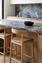 Hans Wegner Elbow Kitchen Stool 65cm - Natural Latte