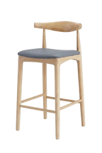 Hans Wegner Elbow Kitchen Stool 65cm - Natural Slate Grey