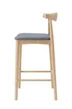 Hans Wegner Elbow Kitchen Stool 65cm - Natural Slate Grey