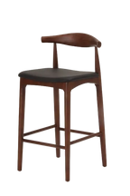 Hans Wegner Elbow Kitchen Stool 65cm - Dark Walnut