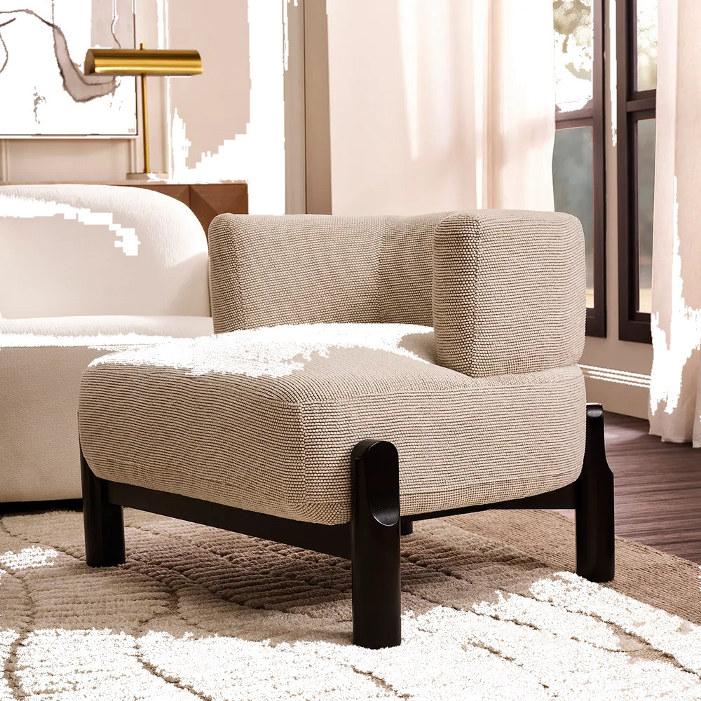 Richmond Occasional Chair - White Chenille