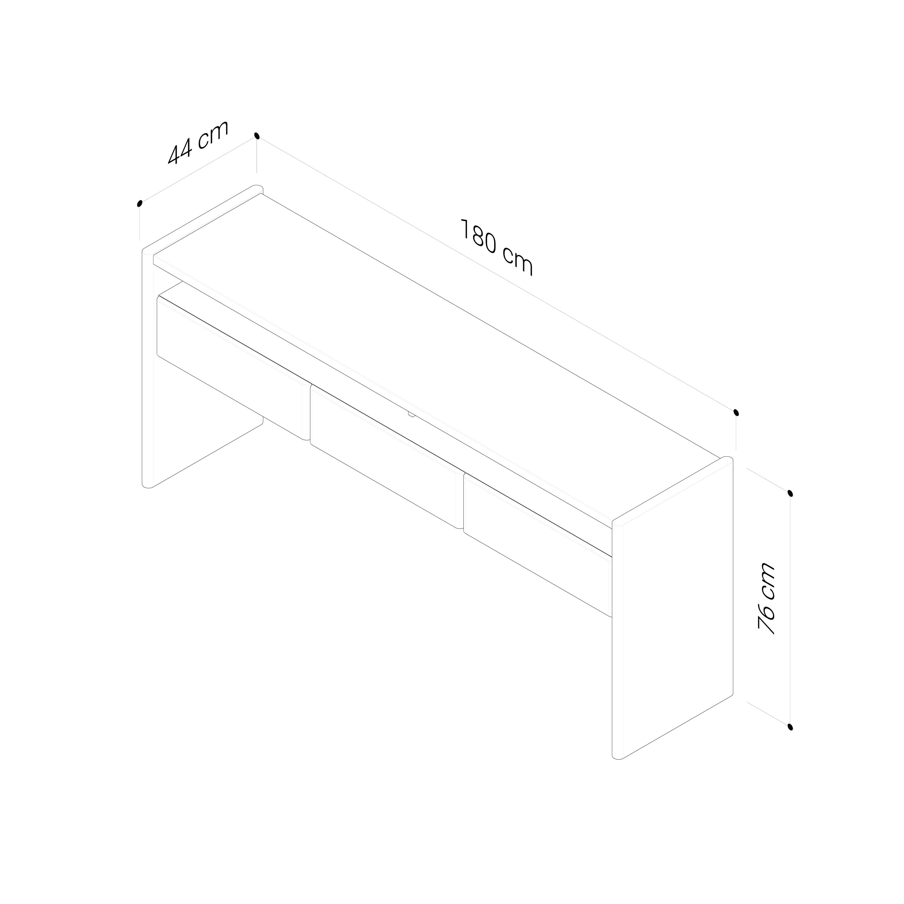 Stella 1800 Console Table - Oak Natural