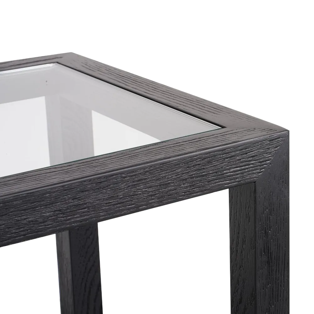 Sutton Oak Console Table - Black