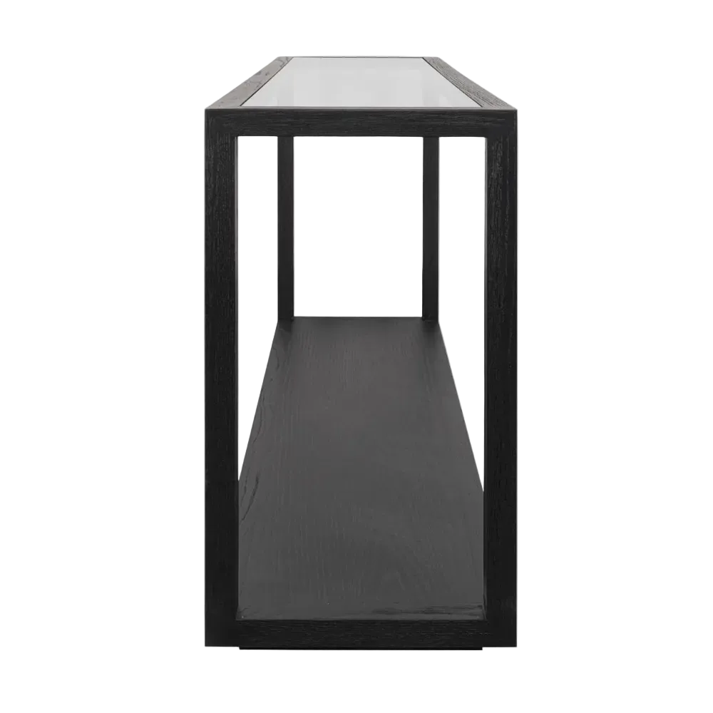Sutton Oak Console Table - Black