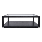 Sadie Oak Rectangle Coffee Table - Black
