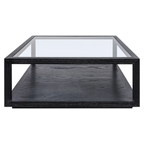 Sutton Oak Square Coffee Table - Black