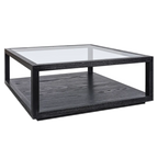 Sutton Oak Square Coffee Table - Black
