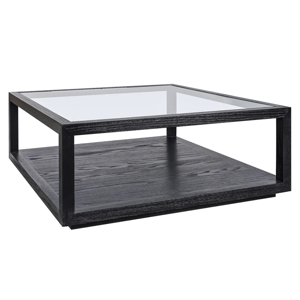 Sutton Oak Square Coffee Table - Black