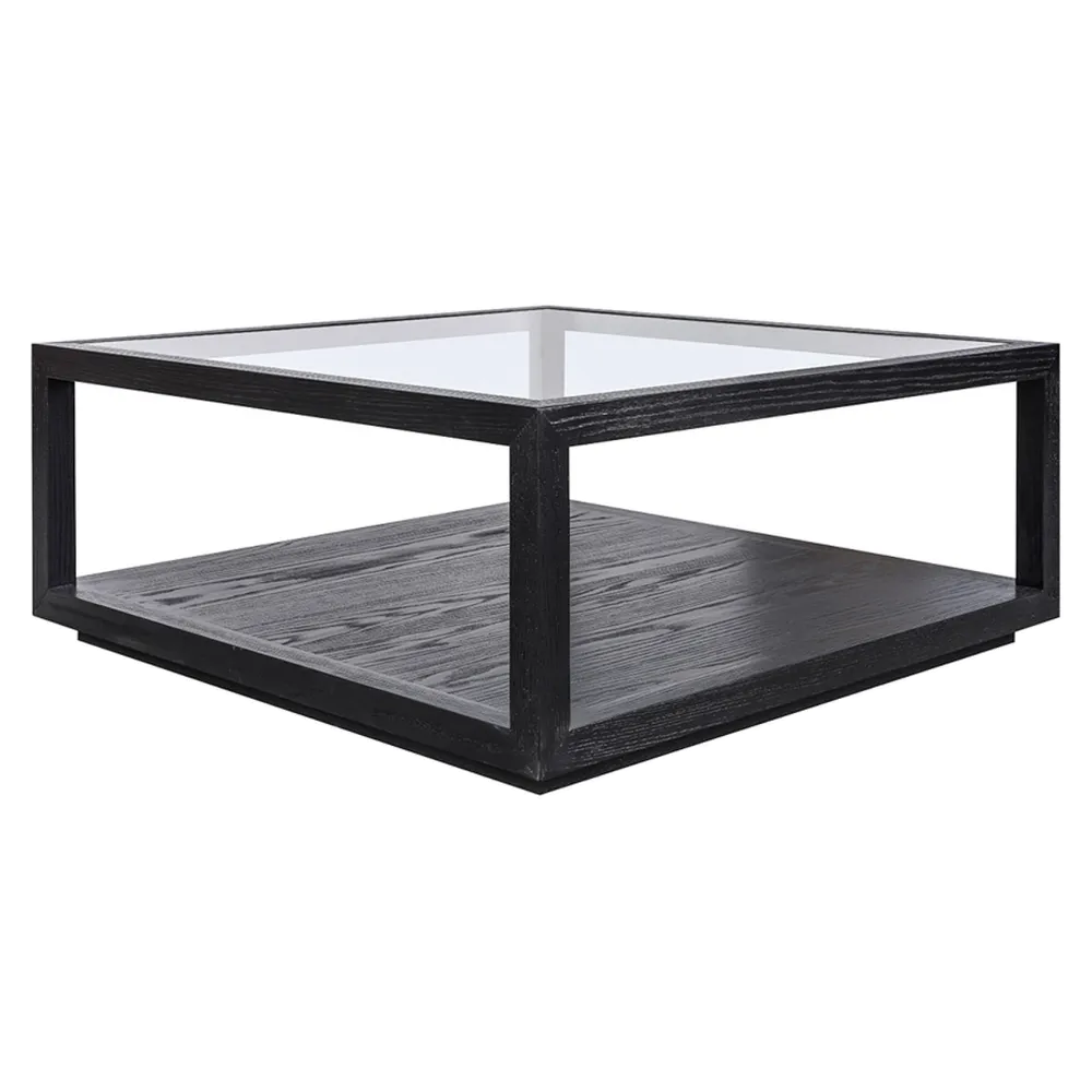 Sutton Oak Square Coffee Table - Black