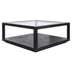 Sutton Oak Square Coffee Table - Black