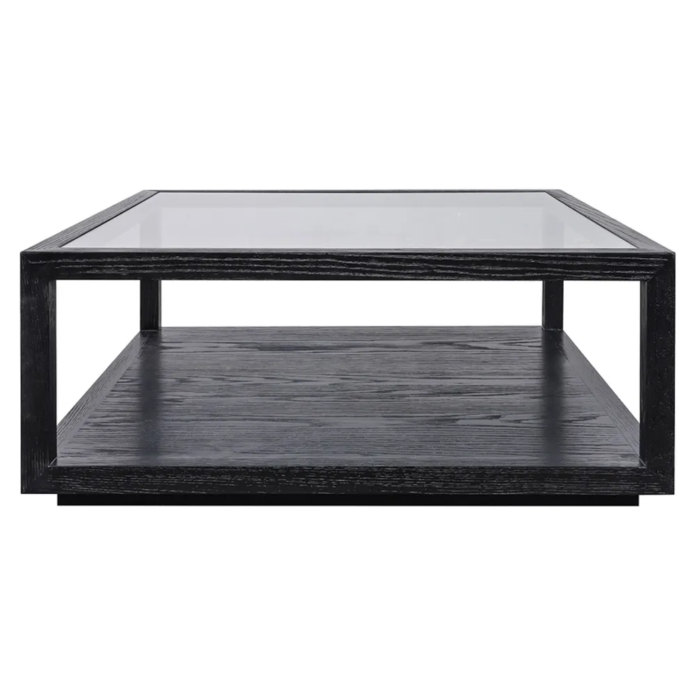 Sutton Oak Square Coffee Table - Black