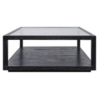 Sutton Oak Square Coffee Table - Black