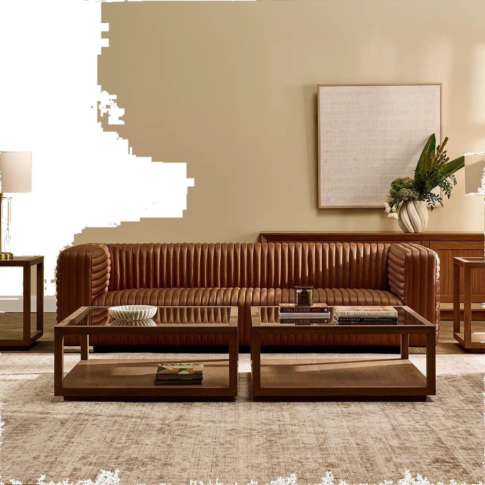 Sadie Oak Square Coffee Table - Walnut