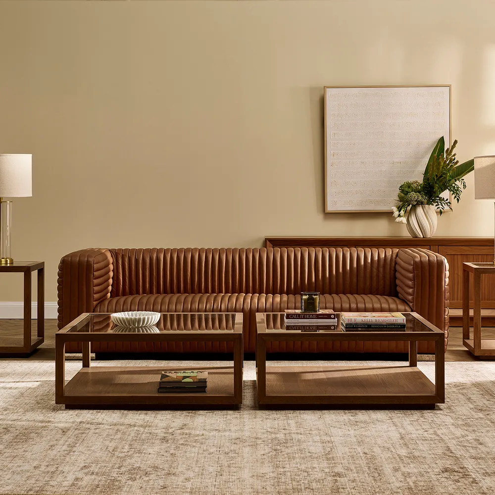 Sutton Oak Square Coffee Table - Walnut