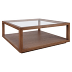 Sutton Oak Square Coffee Table - Walnut