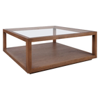 Sadie Oak Square Coffee Table - Walnut