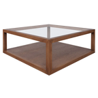 Sadie Oak Square Coffee Table - Walnut