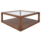 Sutton Oak Square Coffee Table - Walnut