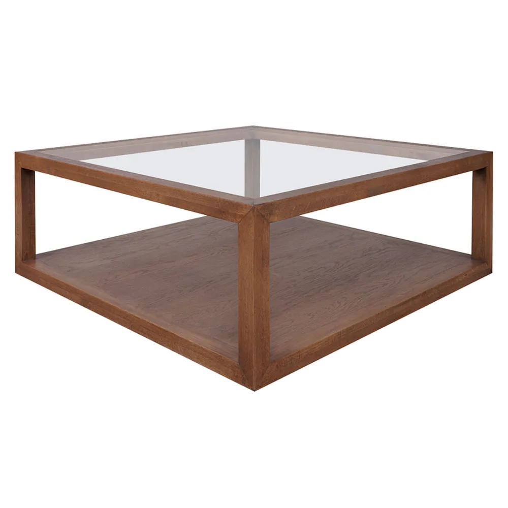 Sutton Oak Square Coffee Table - Walnut