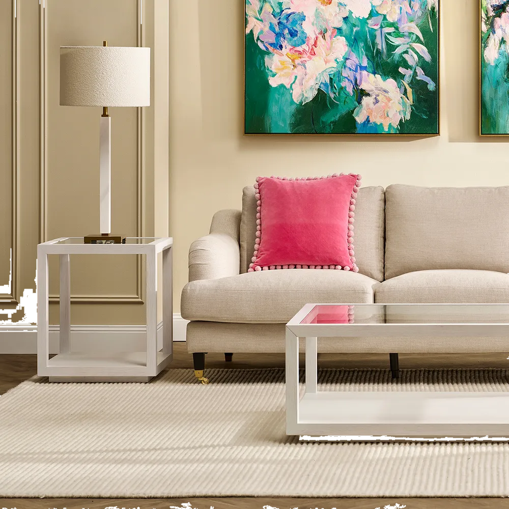 Sadie Oak Square Coffee Table - White