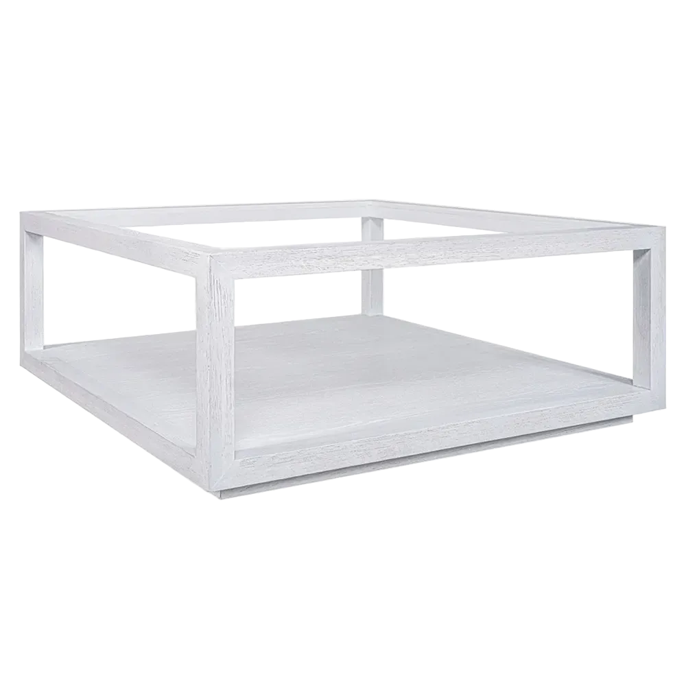 Sutton Oak Square Coffee Table - White