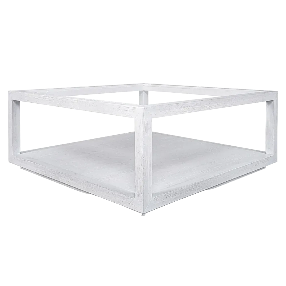 Sutton Oak Square Coffee Table - White