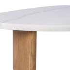 Solstice Ivory Cloud Marble Coffee Table - Small Oak