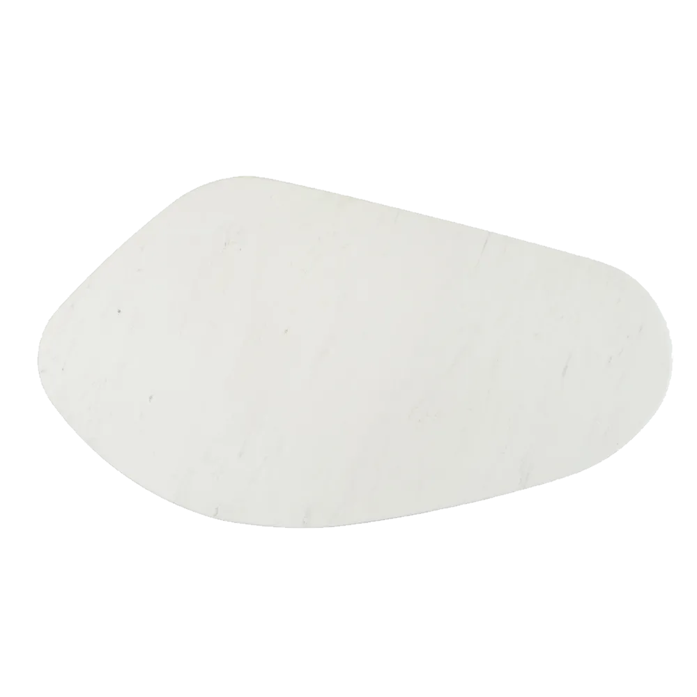 Solstice White Marble Coffee Table - Large Antique Gold