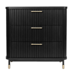Sophia 3 Drawer Chest - Black
