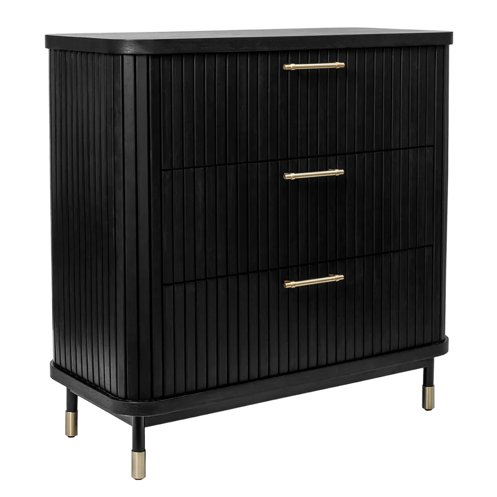 Stirling 3 Drawer Chest - Black