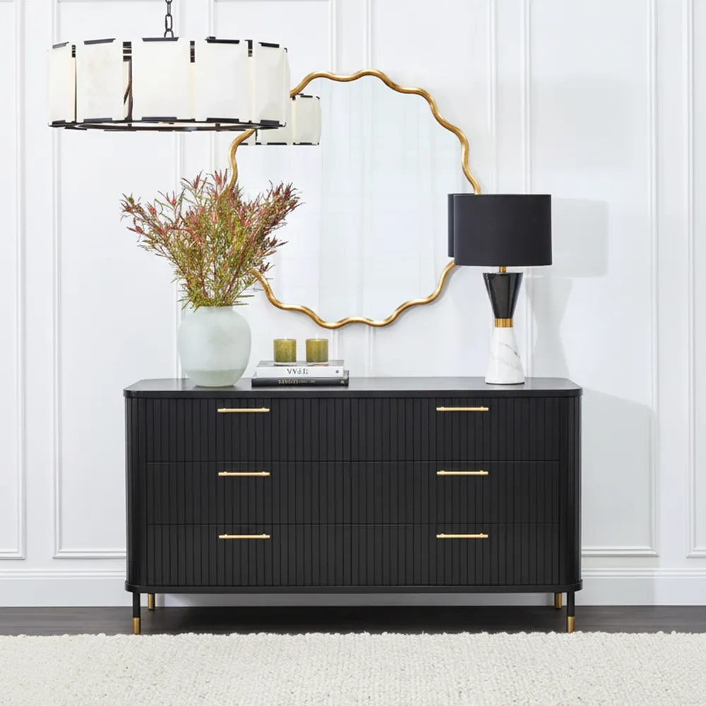 Stirling 6 Drawer Chest - Black