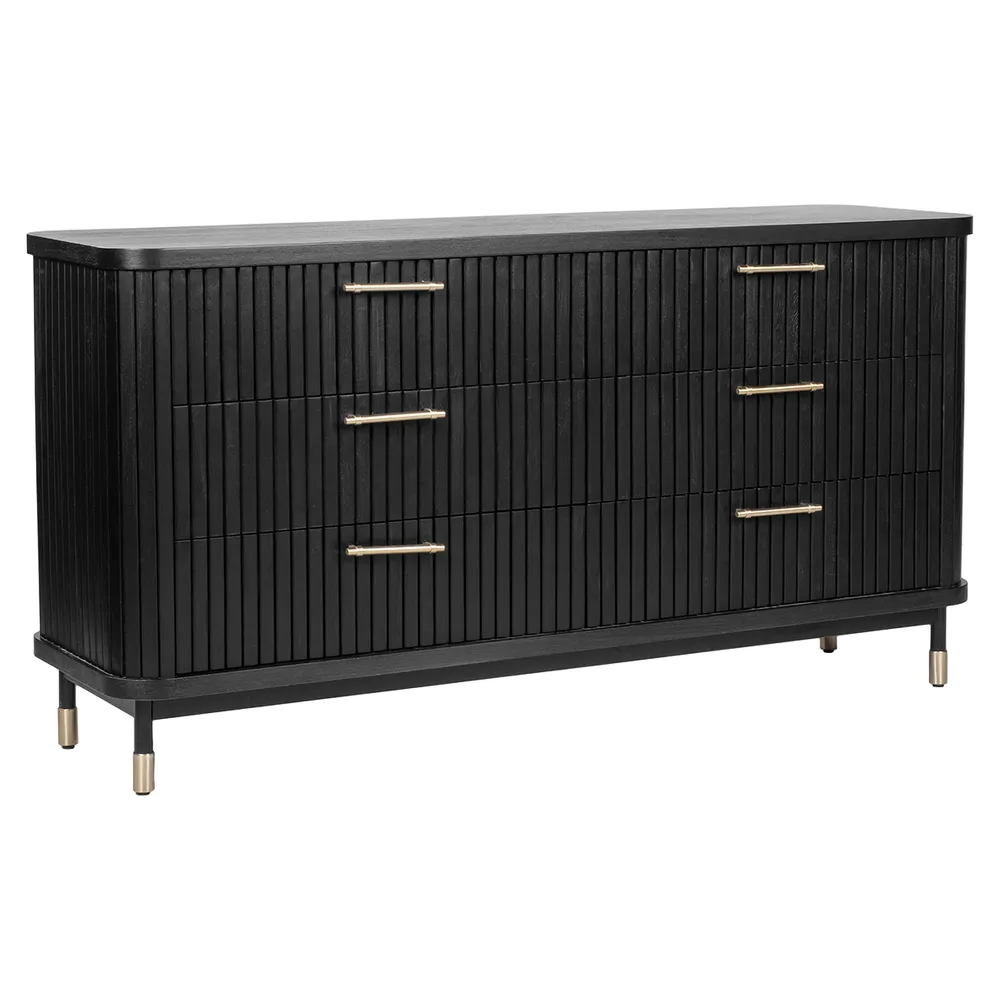 Stirling 6 Drawer Chest - Black