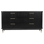 Sophia 6 Drawer Chest - Black