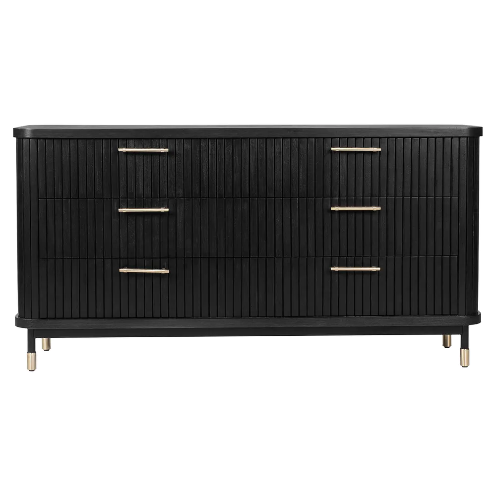 Stirling 6 Drawer Chest - Black
