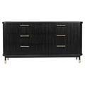 Stirling 6 Drawer Chest - Black