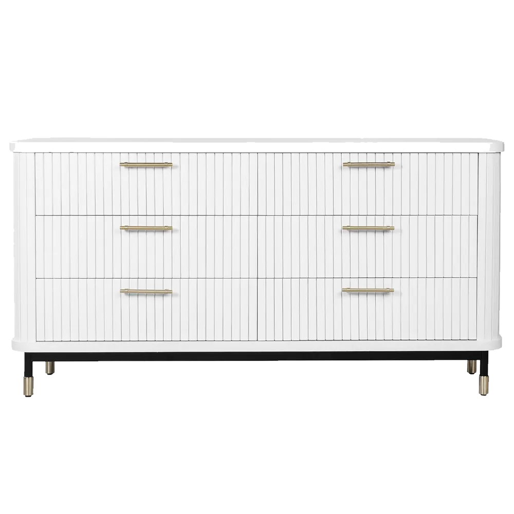Sophia 6 Drawer Chest - White