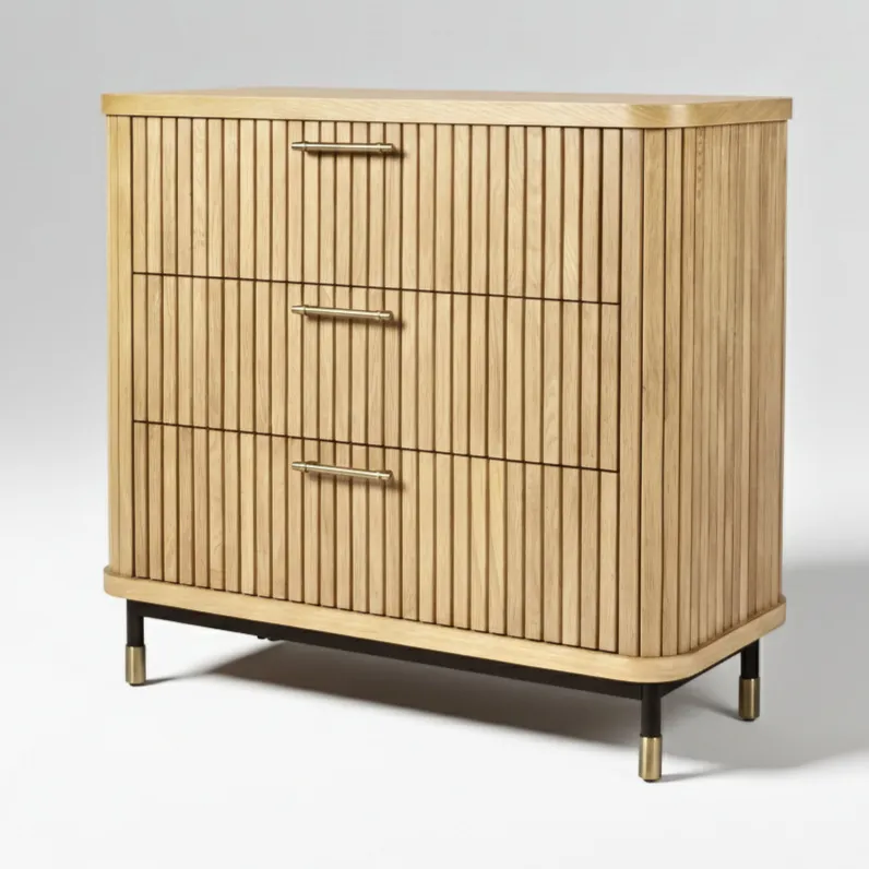 Stirling Oak 3 Drawer Chest - Natural