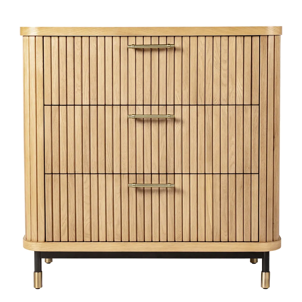 Stirling Oak 3 Drawer Chest - Natural